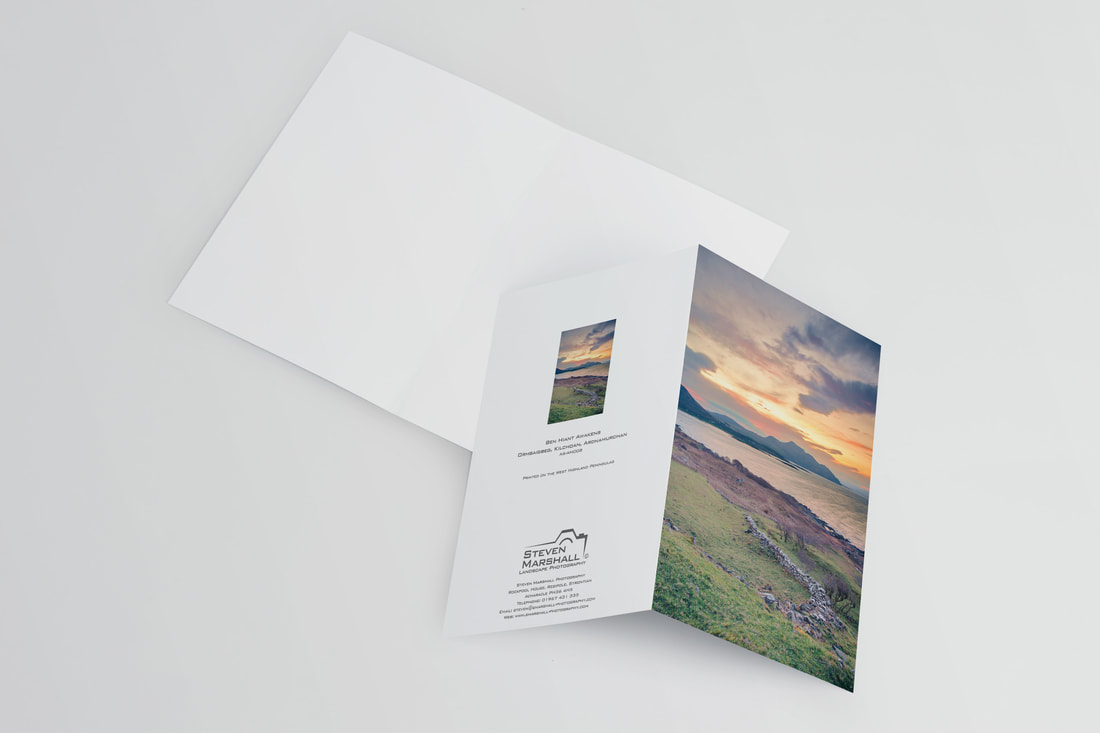 Kilchoan Bay and Ben Hiant from Ormsaigbeg, Ardnamurchan, Scotland, Greeting Card | Steven Marshall Photography
