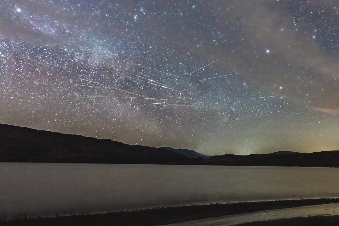 SEO: Lyrid meteor above Loch Arienas | Stargazing Ardnamurchan Scotland | Steven Marshall Photography
