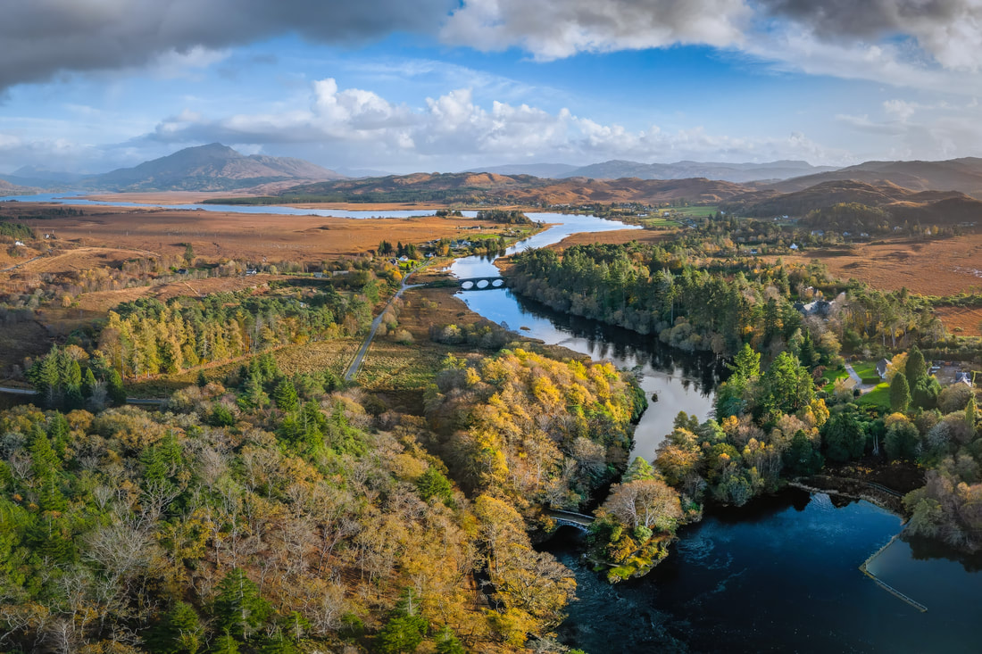 The River Shiel near Acharacle flowing from Loch Shiel on an autumn afternoon | Moidart Scotland | Steven Marshall Photography