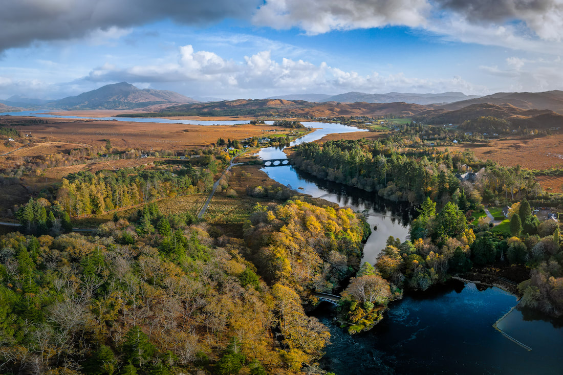 The River Shiel near Acharacle flowing from Loch Shiel on an autumn afternoon | Moidart Scotland | Steven Marshall Photography