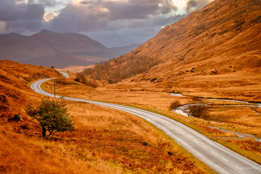The road to Ardnamurchan winding up through Glen Tarbert on an Autumn morning | Ardgour Scotland