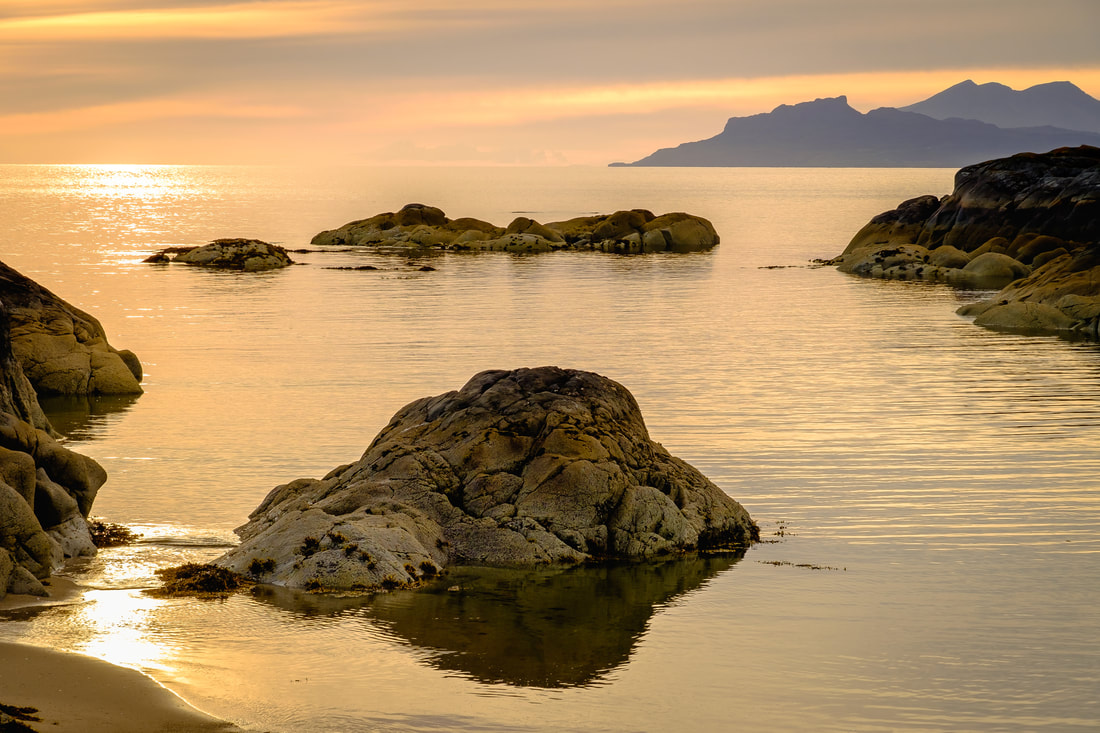 Sunset over the Isle of Eigg viewed from Ardtoe, Ardnamurchan | Steven Marshall Photography