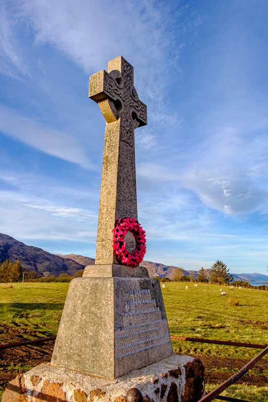 The Granite Celtic Cross and Plinth of the Ardgour War Memorial | Steven Marshall Photography