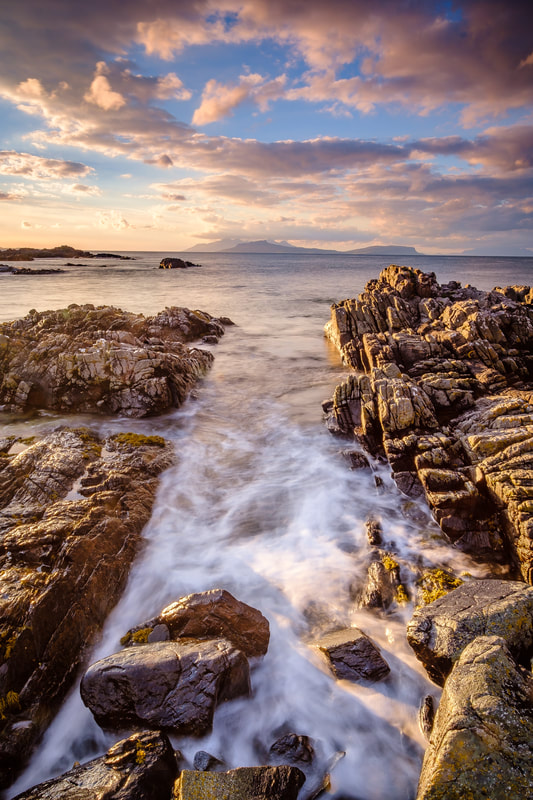 Sunlight on the rocky north Ardnamurchan Coastline at Inverockle | Steven Marshall Photography