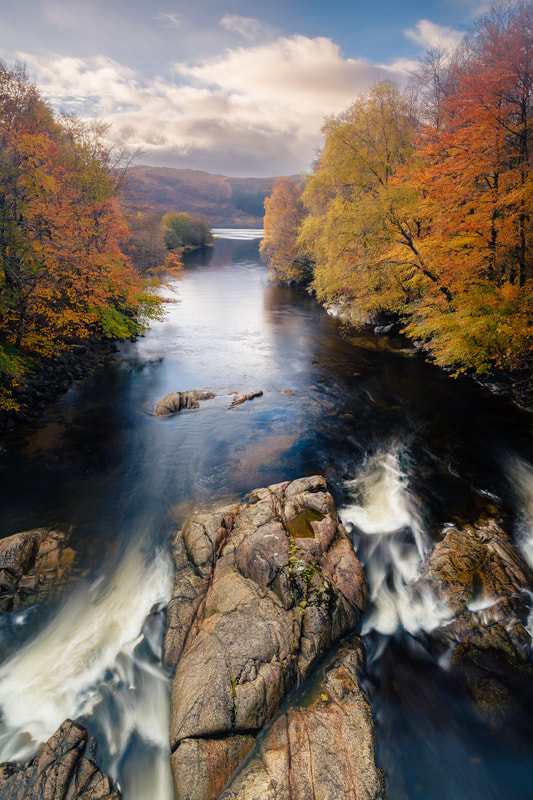 Strontian River and trees in autumn colours | Sunart Scotland | Steven Marshall Photography