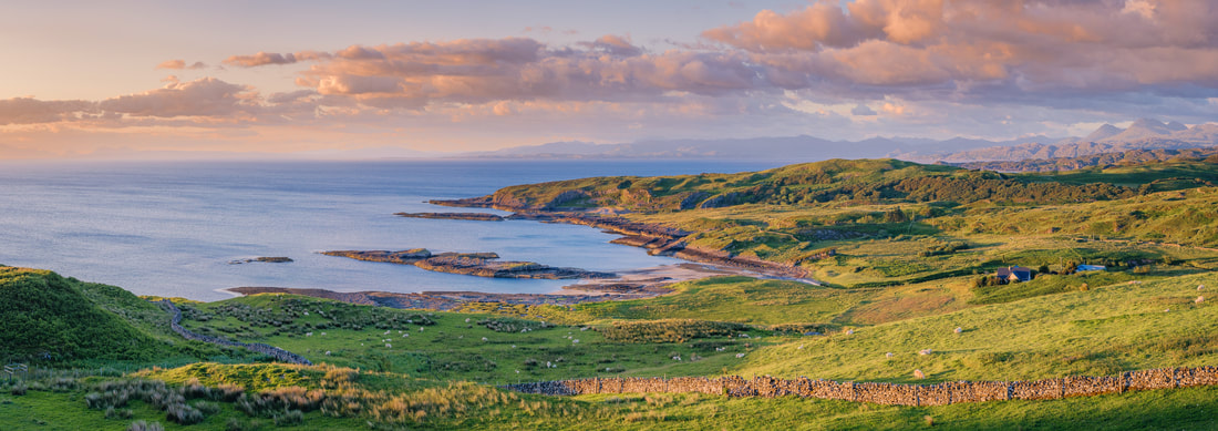 Late evening sun of midsummer bathing Swordle Bay in golden light | Ardnamurchan Scotland | Steven Marshall Photography