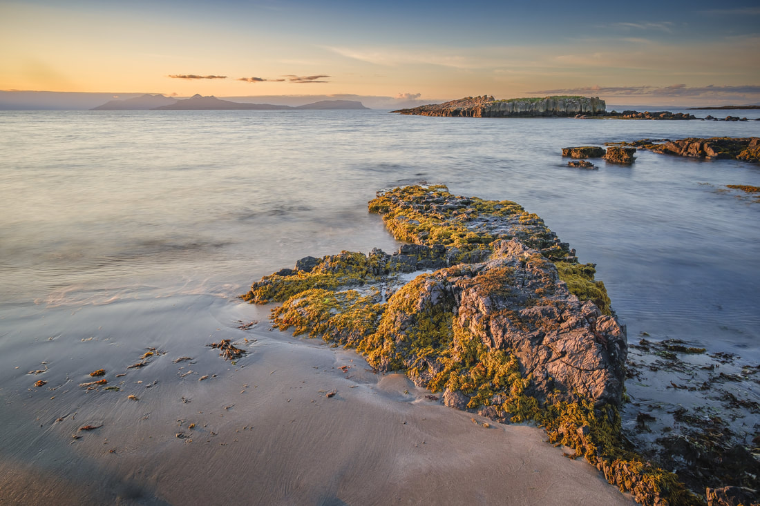 One of the 200-million-year-old limestone rocks that are scattered across the shoreline at Swordle Bay | Ardnamurchan Scotland | Steven Marshall Photography