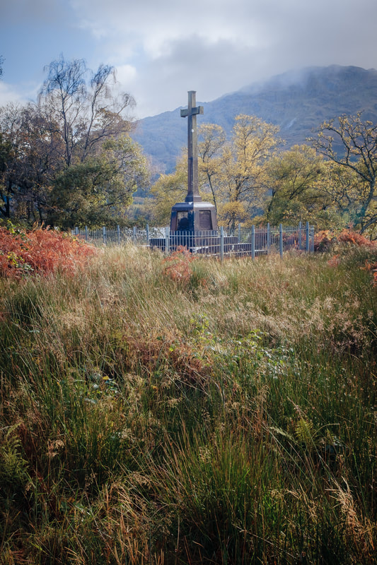 The war memorial for Lieutenant Philip GJF Howard which is at Dalelia near Loch Shiel | Moidart Scotland | Steven Marshall Photography