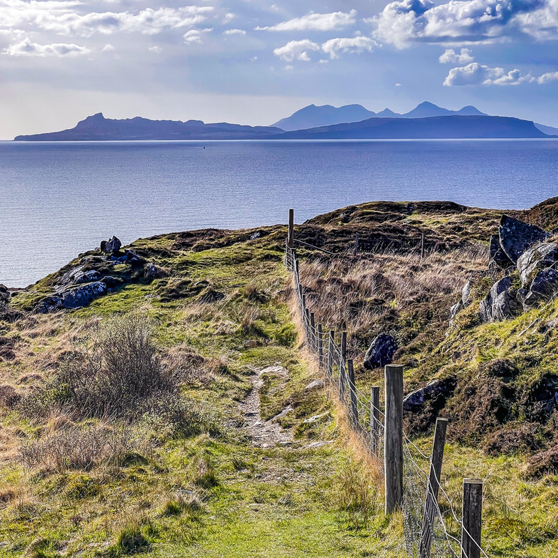 The Small Isles of Eigg and Rum viewed from Smirisary, Moidart | Steven Marshall Photography
