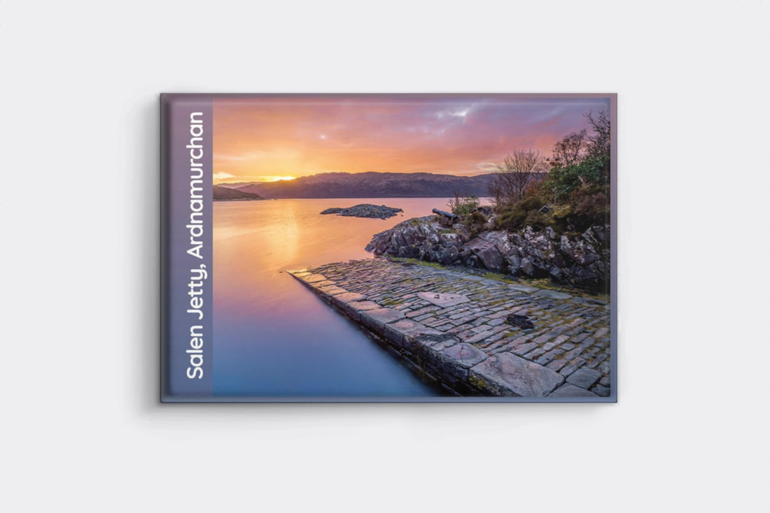 Fridge Magnet featuring an image of Loch Sunart from Salen Jetty | Ardnamurchan Scotland | Steven Marshall Photography