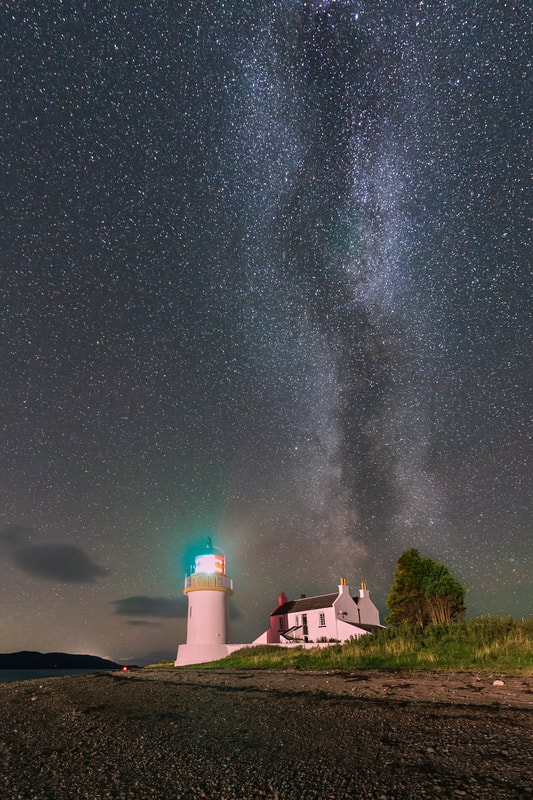 Corran Point Lighthouse under the Milky Way, Ardgour, Scotland | Steven Marshall Photography