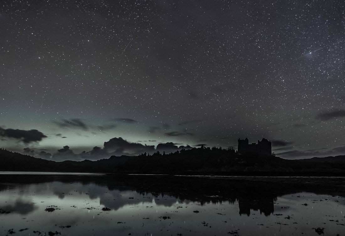 Northern Lights or Aurora Borealis over Castle Tioram | Ardnamurchan, Scotland | Steven Marshall Photography