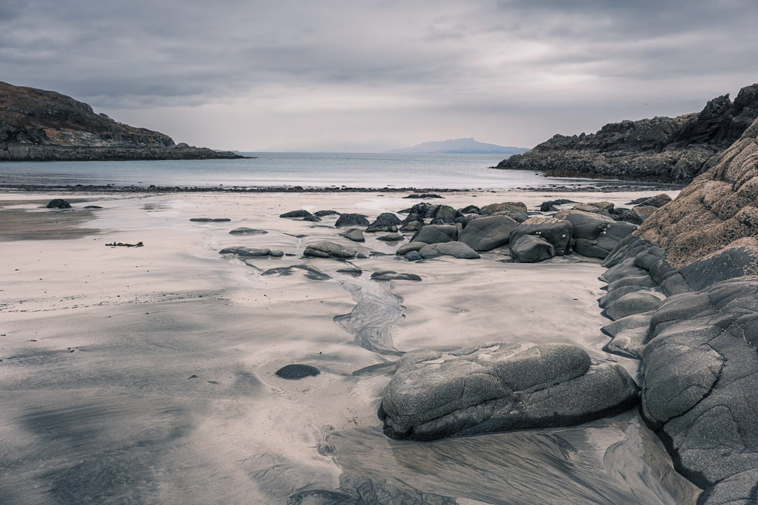 The sandy beach at Fascadale Bay exposed by a low spring tide | Ardnamurchan, Scotland | Steven Marshall Photography